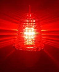 RED LED Aviation Light - 32cd 220VAC